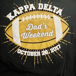 Kappa Delta Dad’s Weekend Black & Gold Long Sleeve Tee